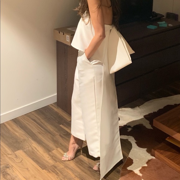 ASOS special edition wedding bandeau jumpsuit/bow - Picture 5 of 6